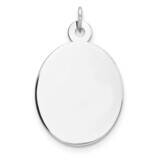 Engravable Oval Polish Front Satin Back Disc Charm Sterling Silver Rhodium-Plated QM517/50, MPN: QM…