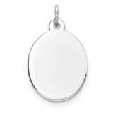 Engravable Oval Polish Front Satin Back Disc Charm Sterling Silver Rhodium-Plated QM516/50, MPN: QM…