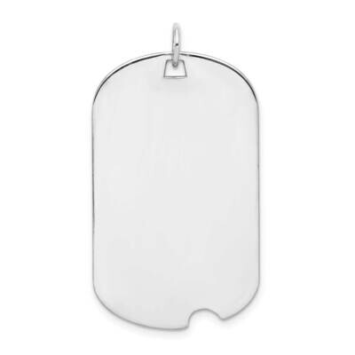 Engraveable Dog Tag Disc Charm Sterling Silver Rhodium-Plated QM500/50, MPN: QM500/50, 886774101576