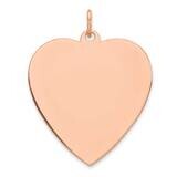 Engraveable Heart Polished Front Satin Back Disc Sterling Silver Rose Gold-plated QM394R/35, MPN: Q…