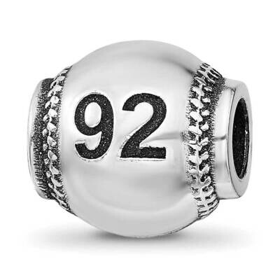 Reflection Personalized Baseball Bead Sterling Silver QRSXNA7P, MPN: QRSXNA7P,
