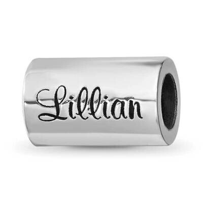 Reflection Personalized Cylinder Bead Sterling Silver QRSXNA5P, MPN: QRSXNA5P,