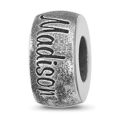Oxidized Personalized Bead Sterling Silver QRSXNA4, MPN: QRSXNA4,