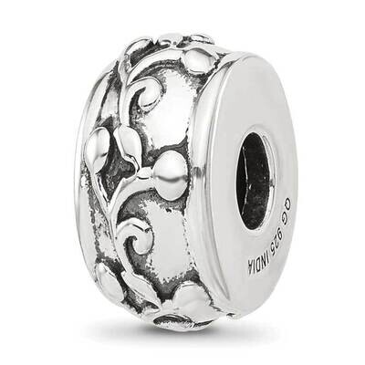 Scroll Design Spacer Bead Sterling Silver QRS4482, MPN: QRS4482,