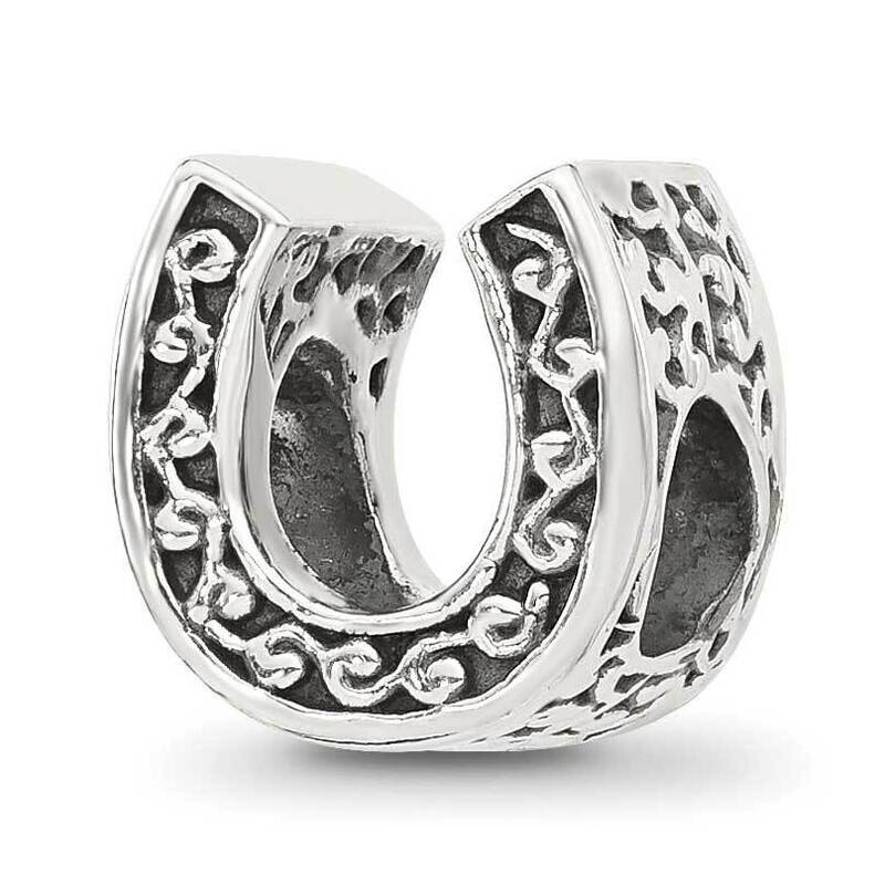 Horseshoe Bead Sterling Silver QRS4480