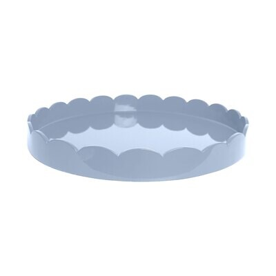 Addison Ross Eau De Nil Round Medium Lacquered Scallop Tray 16 x 16 Inch Lacquer TR7009, MPN: TR700…