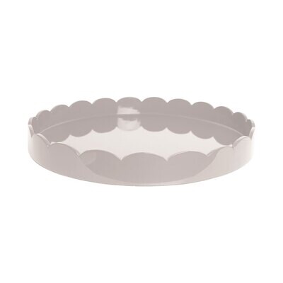 Addison Ross Cappuccino Round Large Lacquered Scallop Tray 20 x 20 Inch Lacquer TR7301, MPN: TR7301…