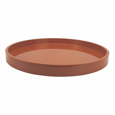 Addison Ross 16 x 16 Inch Round Tray Orange Wood TR8003, MPN: TR8003, UPC/EAN: 5024043196747