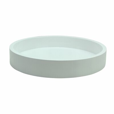 Addison Ross 8.5 x 8.5 Inch Round Tray White Wood TR8200, MPN: TR8200, UPC/EAN: 5024043196617