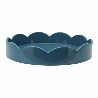 Addison Ross 8.5 x 8.5 Inch Scallop Tray Chambray Wood TR6409, MPN: TR6409, UPC/EAN: 5024043197898
