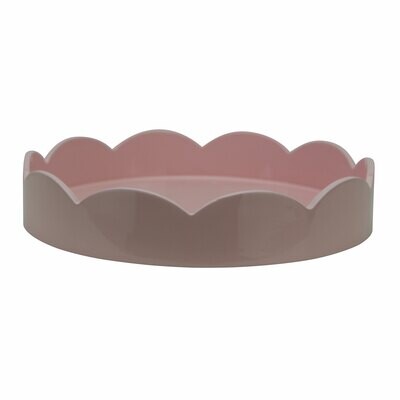 Addison Ross 8.5 x 8.5 Inch Scallop Tray Pale Pink Wood TR6403, MPN: TR6403, UPC/EAN: 5024043197836
