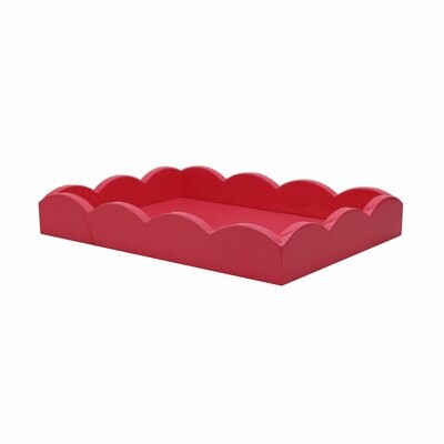Addison Ross 11 x 8 Inch Scalloped Tray SL Blush Lacquer TR6220, MPN: TR6220, UPC/EAN: 5024043196167