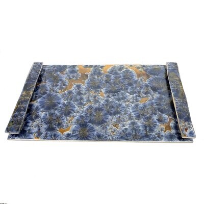 Michael Wainwright Borealis Frost Blue Large Handled Tray 92BO60, MPN: 92BO60,