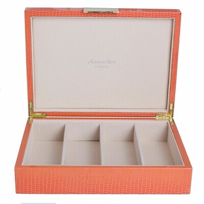 Addison Ross Orange Crocodile Watch Box8 x 11 Inch Lacquer BX1471G, MPN: BX1471G, UPC/EAN: 50240431…