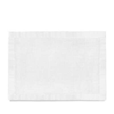L&#39;Objet Linen Sateen Placemats Set of 4 White LN4010, MPN: LN4010,