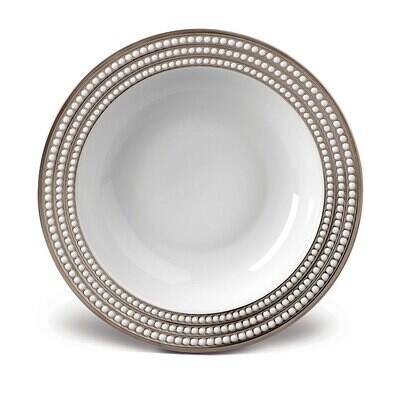 L&#39;Objet Perlee Rimmed Serving Bowl Platinum, MPN: PR396,