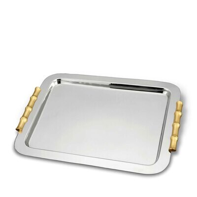 L&#39;Objet Bambou Butler Tray 24k Gold-Plated Stainless Steel, MPN: EC33, 816279010448