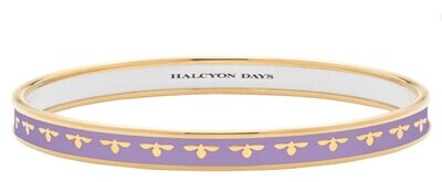Halcyon Days 6mm Bee Lavender Gold Medium Bangle Bracelet PBBEE2706GM, MPN: PBBEE2706GM,
