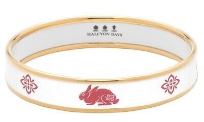 Halcyon Days 1cm Rabbit Gold Small Bangle Bracelet PBYOR0610GS, MPN: PBYOR0610GS,