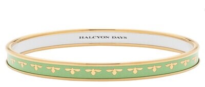 Halcyon Days 6mm Bee Meadow Gold Medium Bangle Bracelet PBBEE3906GM, MPN: PBBEE3906GM,