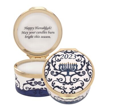 Halcyon Days 2023 Hannukah Enamel Box ENHK230101G, MPN: ENHK230101G,