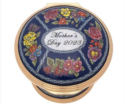 Halcyon Days 2023 Mother&#39;s Day Enamel Box ENMD230101G, MPN: ENMD230101G,