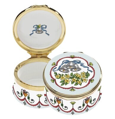 Halcyon Days Wedding Bells Enamel Box ENWEB0101G, MPN: ENWEB0101G,