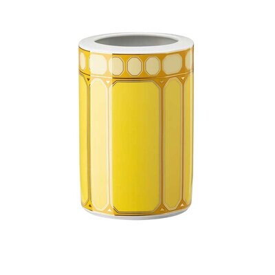 Rosenthal Swarovski Signum Vase 6 Inch Jonquil Yellow 10570-426352-26015, MPN: 10570-426352-26015, …