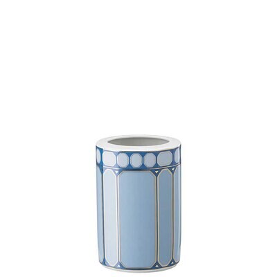Rosenthal Swarovski Signum Vase 6 Inch Azure Blue 10570-426351-26015, MPN: 10570-426351-26015, 7909…