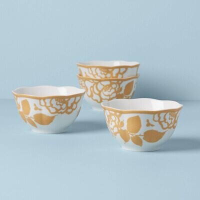 Lenox Butterfly Meadow Cottage Rice Bowls Set of 4 Goldenrod 894337, MPN: 894337, 194372023368