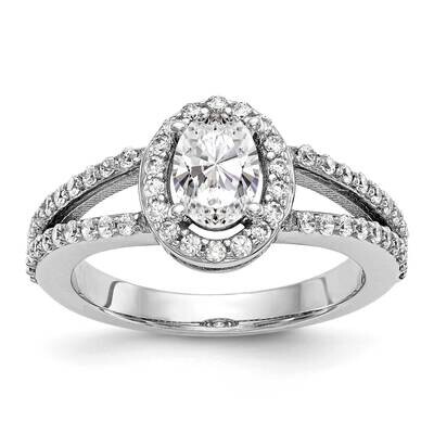 Diamond Vs/Si, D E F, S/M Oval Halo Engagement Ring 14k White Gold True Origin Lab Grown RM2333E-05…