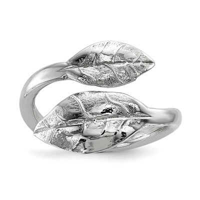 Leaf Ring Sterling Silver Rhodium-plated QR6561, MPN: QR6561, 191101003011