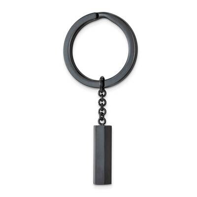 Polished Dark Grey Ip-Plated Key Ring Stainless Steel Brushed SRK177 by Chisel, MPN: SRK177, 883957…