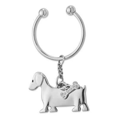 Dog with Crystal Bone Key Ring Silver-tone GM20738, MPN: GM20738, 788089069582