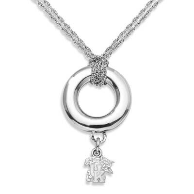 Sterling Silver University of KENTUCKY UK WILDCAT 3/8 ON HALO NECKL UK051HALO-SS
