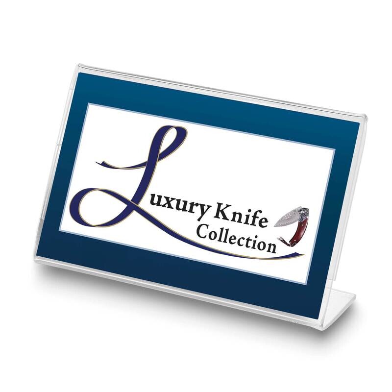 By Jere Acrylic L-frame Luxury Knives by Jere Logo Signage KNPOS1