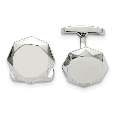 Geometric Cufflinks Stainless Steel Polished SRC420, MPN: SRC420, 883957746807