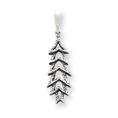 Antiqued Tree Charm Sterling Silver QC3805