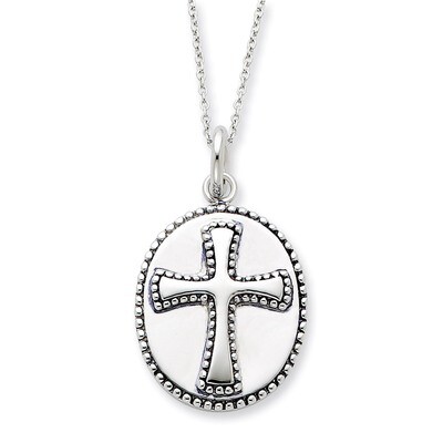 Boldness 18 Inch Necklace Sterling Silver Antiqued QSX358, MPN: QSX358, 883957322414