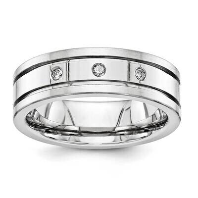 Titanium .11 TCW 7mm Diamond Ring T1156-6