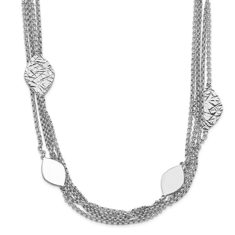 Sterling Silver Polished D/C 4-strand with 27in with 2in ext. Necklace SSCMEI18231-16