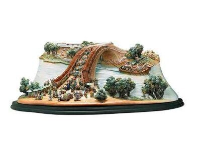 Franz Porcelain The Rainbow Bridge Along The River During The Qing-Ming Festival Design Sculptured …