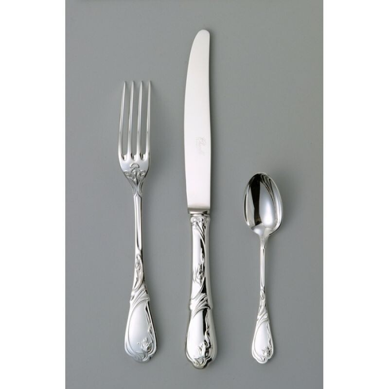 Chambly Tulipe Serving Fork - Silver Plated