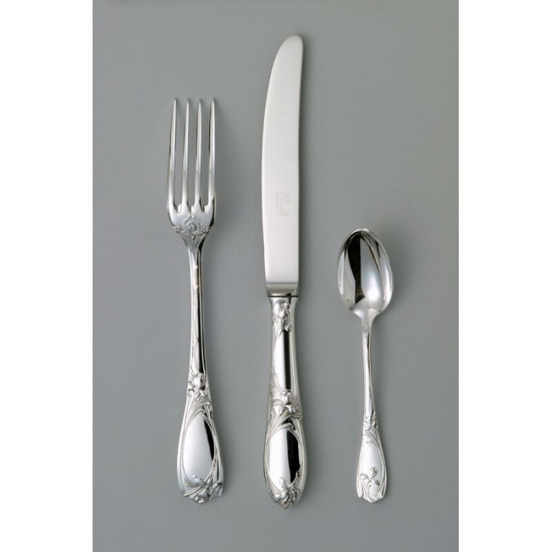Chambly Orchidee Serving Fork - Silver Plated