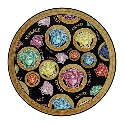 Versace Medusa Amplified- Multicolor Service Plate 13 Inch, MPN: 19335-403763-10263, 790955189256