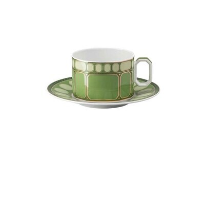 Rosenthal Swarovski Signum Tea Cup 8 oz &amp; Saucer 6 Inch Fern Green 10570-426349-14640, MPN: 10570-4…