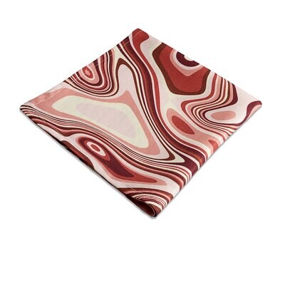 L&#39;Objet Linen Napkin 20x20 Inch Set of 4 Waves Pink LN6011, MPN: LN6011, 810009645283