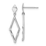 CZ Diamond Dangle Post Earrings 14k White Gold SE3029 by Madi K, MPN: SE3029, 883957981567