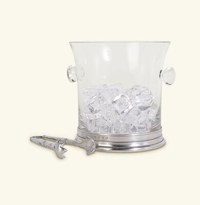 Match Pewter Crystal Ice Bucket with Handles And Tongs Set 1385.5, MPN: 1385.5,