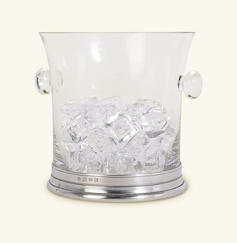 Match Pewter Crystal Ice Bucket with Handles 1385